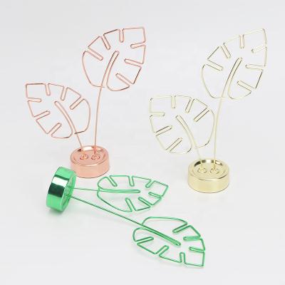 China YS0809 New Arrival Monstera High Quality Stationery Postcard Label Menu Holder Durable Note Photo Clips for sale