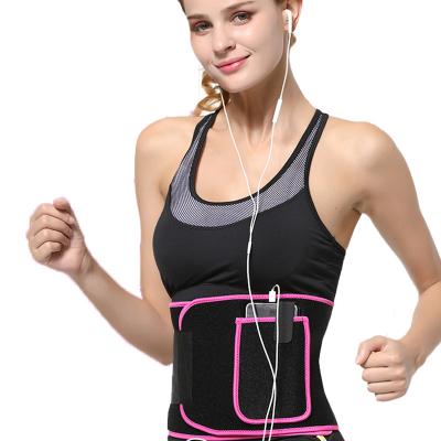 China 2020 Customs Neoprene Waist Trainer Belt Gym Sports Waist Trimmer Universal Adjustable Waist Back Support Belt for sale