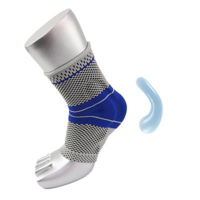 China Stretch Silicon Gel Knitting Pads Knitted High Elastic Compression Sports Basketball Ankle Brace for sale