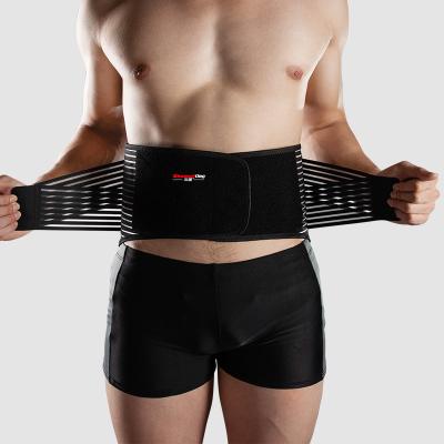 China Breathful Men's Black Adjustable Mesh Waist Brace Support Belt for sale