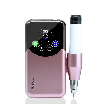 China Stainless steel Hot  Strong Power Professional Desktop Portable Cordless Rechargeable 40000 RPM Manicure for nail file drill bits for sale