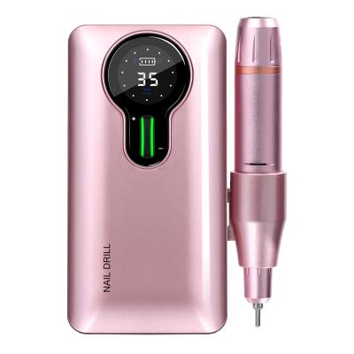 China Stainless steel Strong Power 35000 RPM Manicure Professional Desktop Portable Cordless Rechargeable  for brushless nail drill 35000 for sale