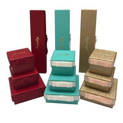 China New wholesale cheap handmade china cardboard gift ring jewelry set box for necklaces for sale