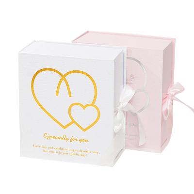 China Custom Logo Box Flower Gift Box Accepct Cardboard Baby Gift Recyclable Fashion New Style With Ribbon for sale