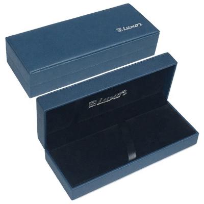 China Luxury Custom Logo PU Pen Box Packaging Pen Box Plastic Flocking Leather Gift for sale