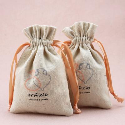 China Custom 100% Reclycled Eco-Friendly Reusable Canvas Bag Biodegradable Drawstring Bags For Gift Packaging for sale