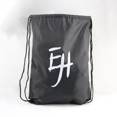 China Popular Drawstring Polyester Drawstring Backpack Nylon Drawstring Shopping Pouch With Custom Logo for sale