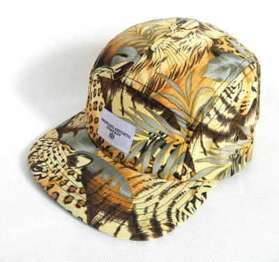 China breathable & Wholesale Cheap Waterproof 5 Panel Fashionable Screen Printed Stripe Camper Hat Snapback Hat Factory New for sale