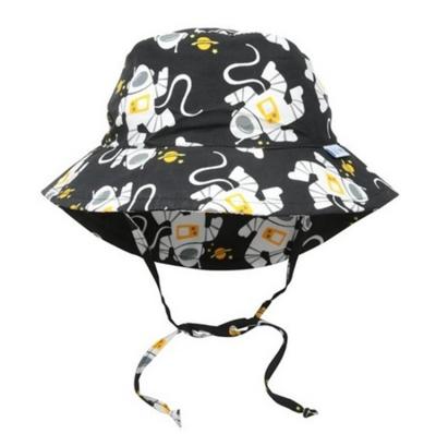 China Image Factory Wholesale High Quality Kids Water Print Cotton Floral Bucket Hat for sale