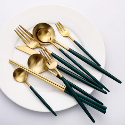 China Durable High Quality 18/8 Stainless Steel Flatware Set Stainless Steel Cutlery Set Brushed Stainless Steel To Wedding Hotel Restaurant for sale