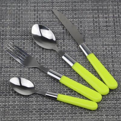 China Viable Wholesale Cheap Stainless Steel Cutlery Fork Knife Spoon Flatware Set for sale