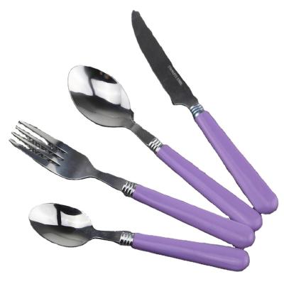 China Wholesale 2020 viable new products plastic handlel knife spoon and fork set for sale