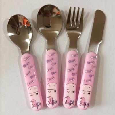 China 2020 viable wholesale baby's fork and spoon set kids cutlery for sale