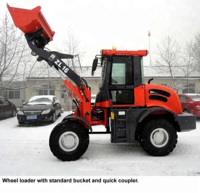 China Factory Euro III Motor ZL16 European Type Small Wheel Loader With LED Light H4 Light for sale