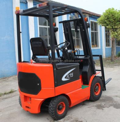 China Construction worksÂ   Hot Selling AC Electric Sit Down Forklift 1500kg Mini Electric Forklift for sale