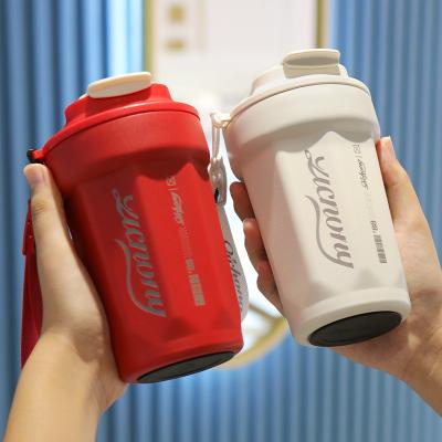 China High Quality Viable Sublimation 480ml Unisex White Coffee Cup Cute 316 Stainless Steel Water Bottle For Girls for sale