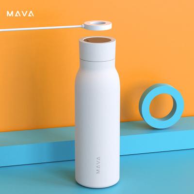 China Mava Stored USB Charging Customize Kettle Luxury Double Walled Gift Smart Water Bottle With Reminder To Drink for sale