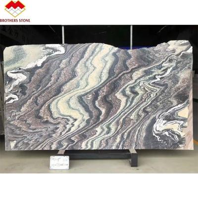 China Landscape Modern Unique Vein Italian Cipollino Ondulato Rosso Purple Marble For Wall Background And Countertop for sale