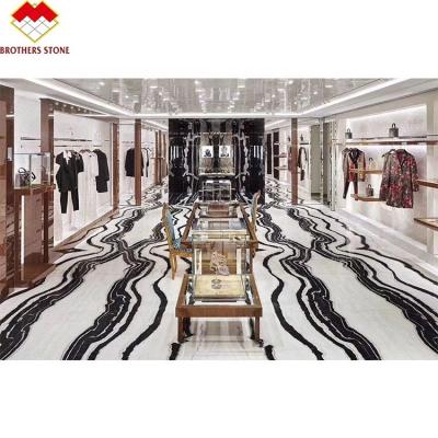 China Modern Pound Match China Calacatta Marble Flooring Tiles Panda White Marble Slabs For Wall for sale