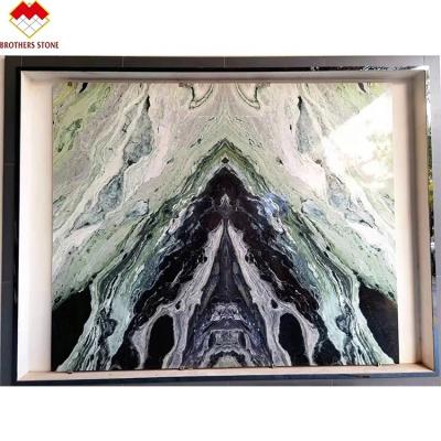 China Beautiful Bathroom Modern Background Interior Cladding Low Price Natural Green Onyx Marble Wall Panel for sale