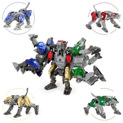 China Diecast Toy Latest Design Kids Transformation Robot Toys 4 IN 1 Alloy Robert Beast Model Newest Diecast Deformation Toys Transform Robot Toy for sale