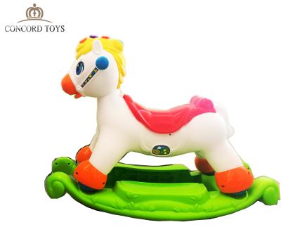 China Multifunctional Baby Swing Chair With Music Funny Animal Baby Rider Baby Rocking Horse New Ride-on Ride Pony Toy I974050 for sale