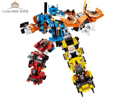 China Construction Toy New Kids Educational Toys 8 IN 1 DIY Building Blocks Assembly Deformation Robot Building Blocks Creative Robot Set Toy For Children for sale