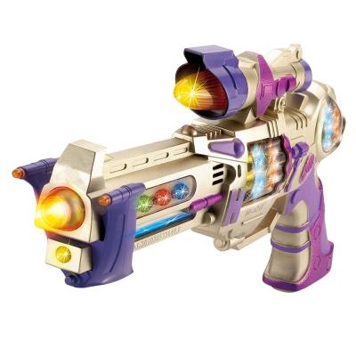 China 2019 New Electronic Toy Sci Fi Modeling Indoor Young Boy Game Shooting Game Space Gun Toy With Flash Lighting&Sound Kids Electronic Gun for sale