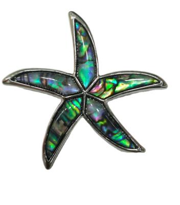 China Fashionable Wholesale Colorful Animal Shell New Zealand Abalone Shellfish Ship Stars Shape Pendant Necklace for sale