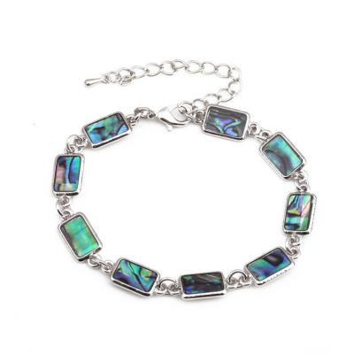 China Trendy wholesale square Bracelet Natural Abalone Shell Bracelet for Women for sale