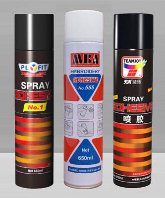 China Pegamento impermeable adhesivo del silicón 650ml del espray de la materia textil en venta