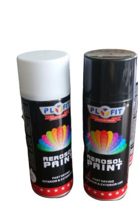 China Schnelles trockenes 65*158mm schwarzes Lack-Sprühfarbe-Aerosol-Acryl basierte zu verkaufen