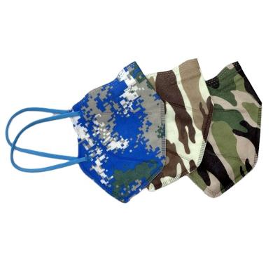 China EN149 Adult Mask Earloop Camouflage Style FFP2 NR Particulate Respirator For Personal Use for sale