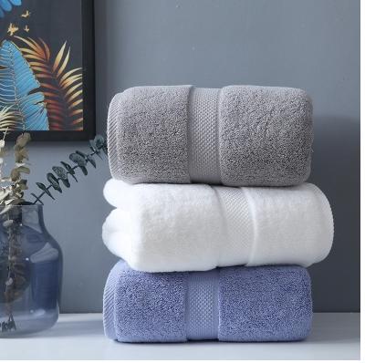 China Large Quality Bath Towels Absorbent Cotton Luxury 100% Pure Cotton Hotel Towels Bath Set for sale