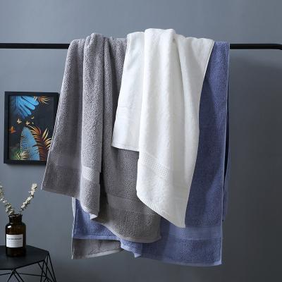 China Large Color Absorbent Luxury Pure Cotton Bath Towels 100% White Hotel for sale