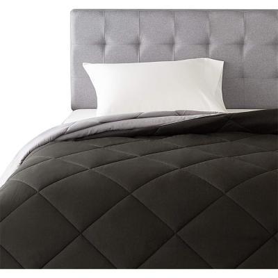 China Home Comforter Black Reversible Microfiber Comforter Warm Keeping Home Polyester for sale