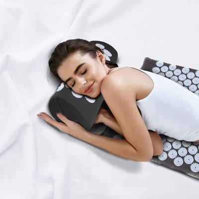 China Reduce Stress Hot Selling Cotton Acupressure Friendly Yoga Mat And Pillow Set for sale