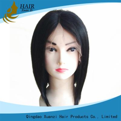 China Silky Straight Full Lace Human Hair Wigs Long Lasting No Shedding No Tangle for sale