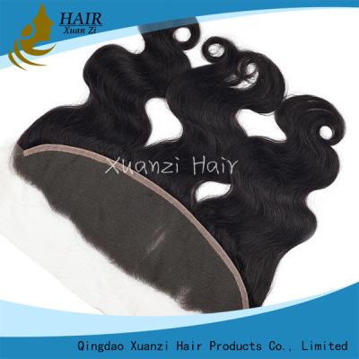 China Silk Base Frontal Closure Swiss Lace  , Brazilian Hair Weave 13  *  4 Inches for sale