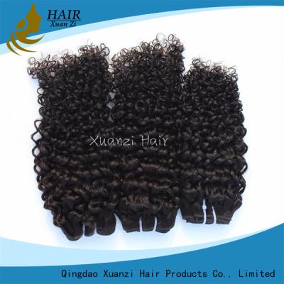 China Malaysian Curly Hair Bundles Full Cuticles , Black Women Virgin Hair Extensions for sale