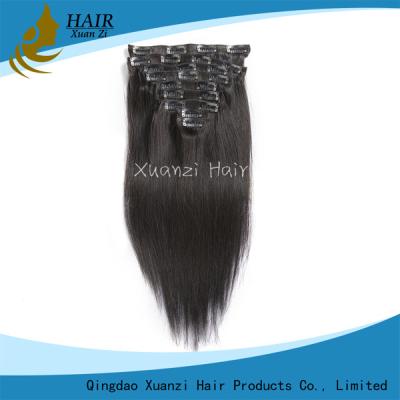 China Clip recto malasio en las extensiones 7A duradero del pelo de la Virgen 10 - 30 pulgadas en venta