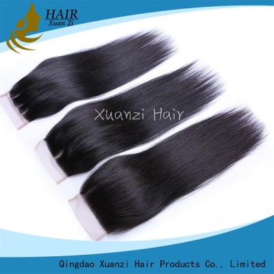 China Perucas completas não processadas do cabelo humano do laço do cabelo humano, parte frontal lisa do fechamento à venda