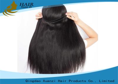 China Califique las cutículas llenas de la Virgen 7A de la trama brasileña recta negra natural del cabello humano atadas en venta