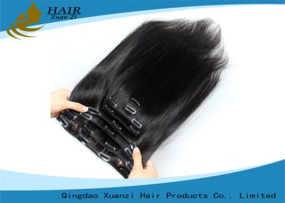 China 100% Brasilianer-Menschenhaar-seidiges gerades Klipp im Jungfrau-Haar Extensions10“ - 32