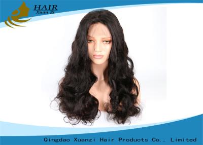 China Brazilian Black Color Human Hair Lace Wigs Silky Soft With Body Wave Style for sale