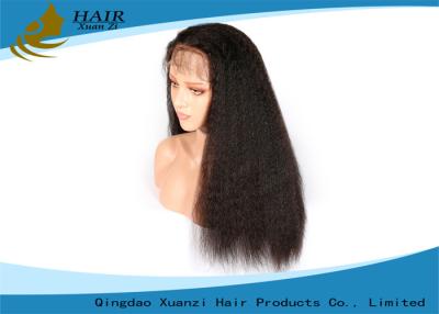 China 100% Kinky Straight Full Lace Human Hair Wigs 20 Inch Bouncy Smoothing for sale