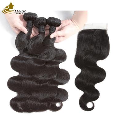 Cina i pacchi 1b del tessuto dei capelli umani del corpo 8a hanno colorato 8 - 32inch con la chiusura del pizzo in vendita