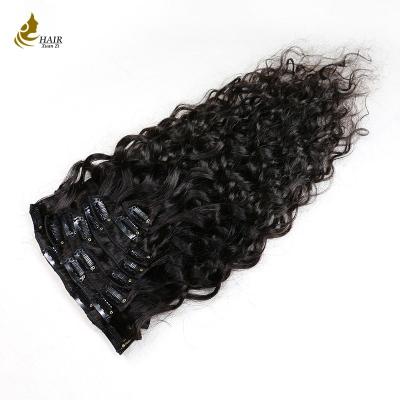 China Natural Wave Clip In Virgin Hair Extensions 1b Color Length 12 - 30 Inch for sale