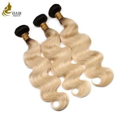 China Body Weave 8a Colored Virgin Hair Extensions With 1b / 613 Dark Root for sale