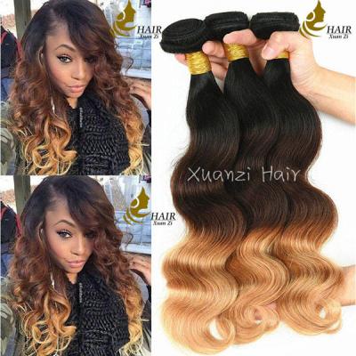 China Extensiones coloreadas onda 95g - 105g del pelo de la Virgen del cuerpo modificó el color para requisitos particulares BW - 01 en venta